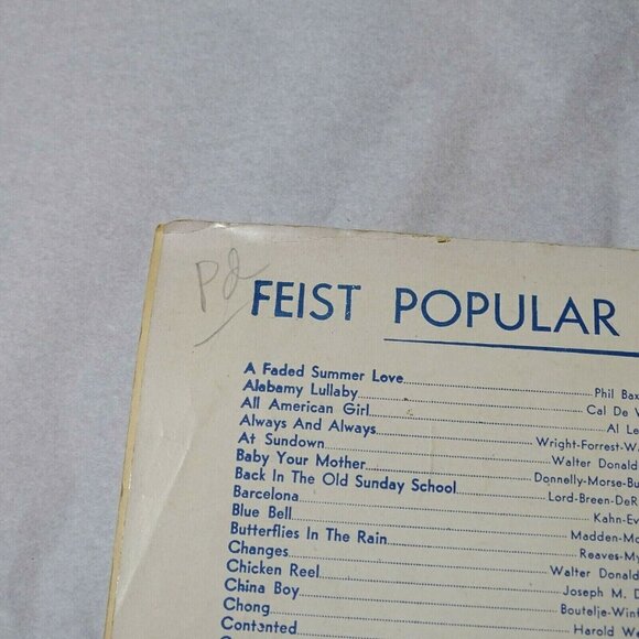 Vintage My Blue Heaven Leo Feist George Whiting Walter Donaldson Sheet Music Art - Picture 6 of 8